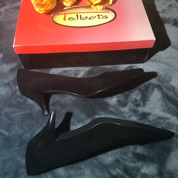 ♦️SOLD EBAY!♦️Leather Suede Kitten Heels 👠 size 6 - Picture 2 of 7